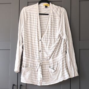 St. John Stretch Knit Cardigan, Large